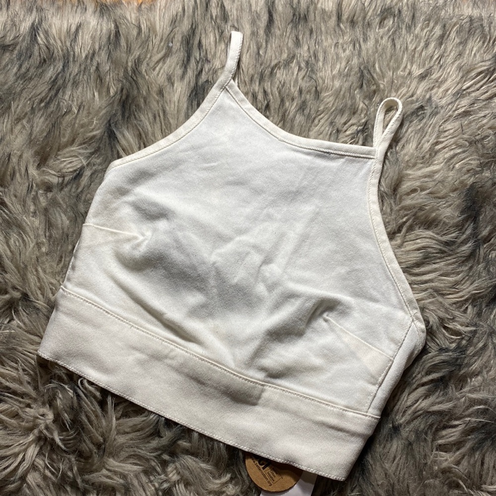 Small white Cotton On halter crop top